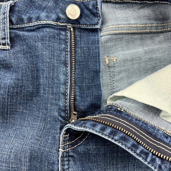 Women's High-Waisted Slim-Fit Blue Jeans - Picture 3 of 6